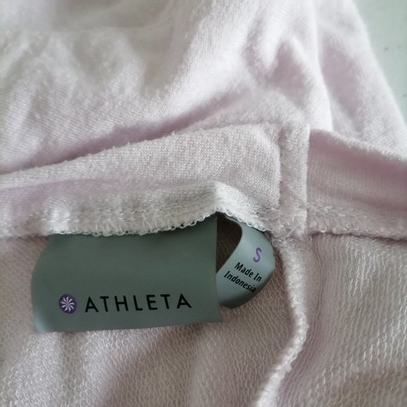 Athleta Womens Pale Pink Surplice Back Long Sleeve Blouse Top Size Small - Picture 6 of 8
